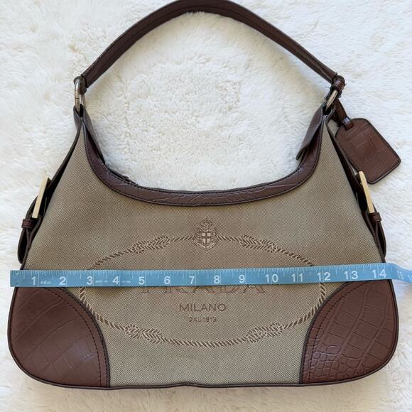 PRADA hobo canvas bag Vintage Authentic - Picture 9 of 13